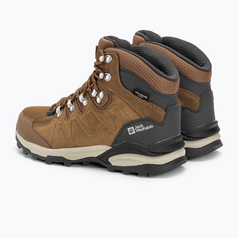 Dámské trekové boty Jack Wolfskin Refugio Texapore Mid brown/apricot 3