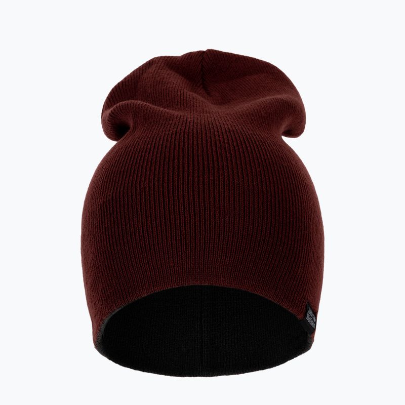 Jack Wolfskin Žebrovaná zimní čepice bordó 1903891 2