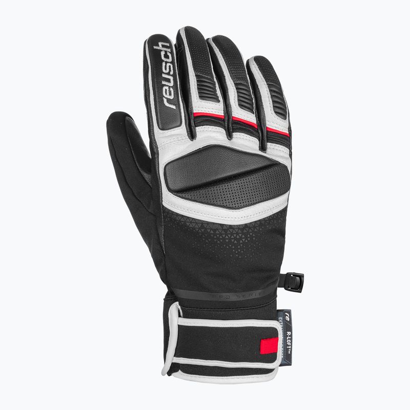 Lyžařské rukavice Reusch Mastery black/white/fire red 3