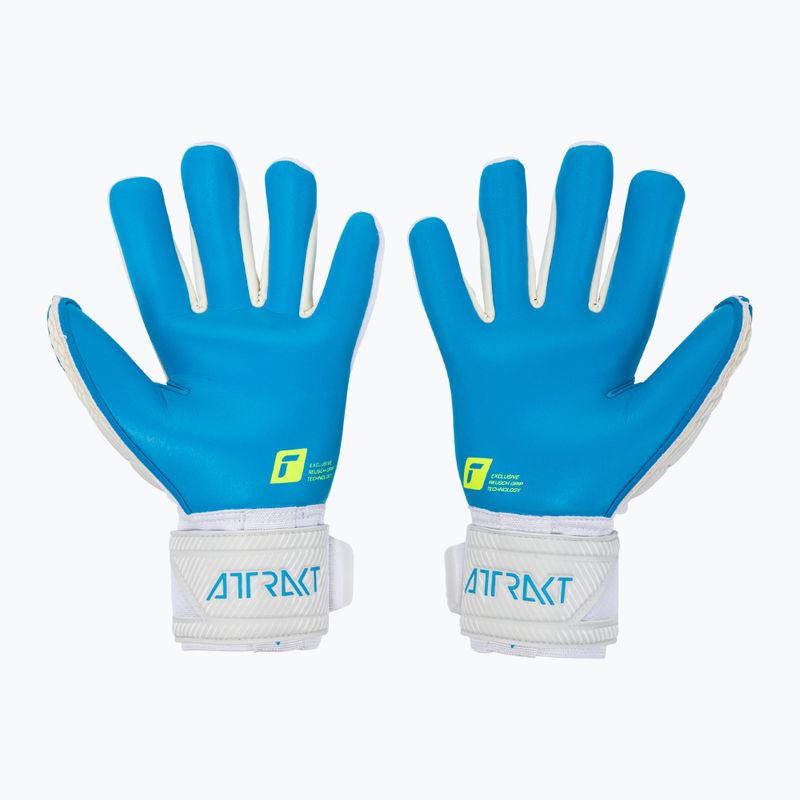 Reusch Attrakt Aqua modrobílé brankářské rukavice 5270439 2