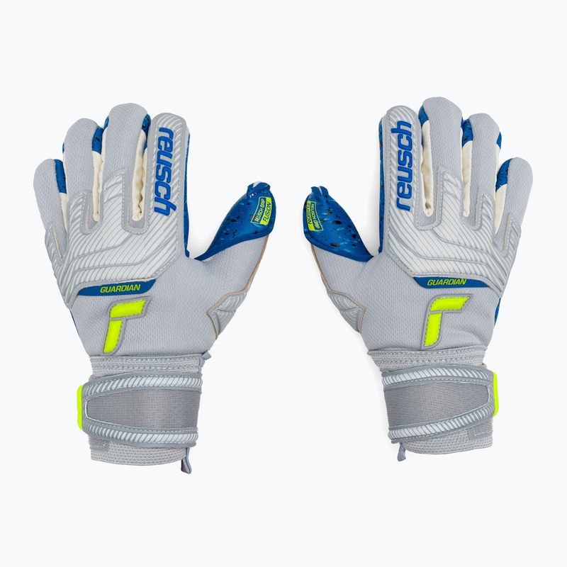 Reusch Attrakt Fusion Finger Support Guardian šedé dětské brankářské rukavice 5272940 3