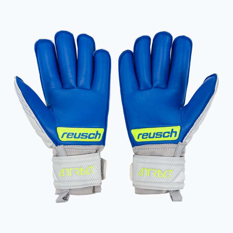 Reusch Attrakt Silver Roll Finger Junior Grey Brankářské rukavice 5272217 2