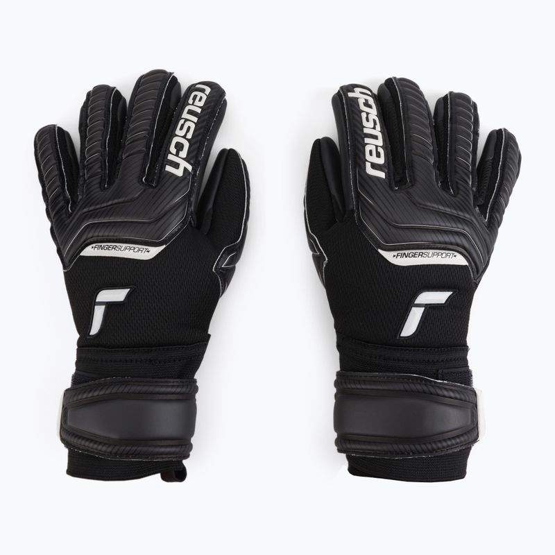 Dětské brankářské rukavice Reusch Attrakt Infinity Finger Support černé 5272720