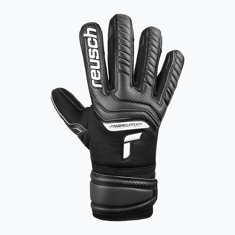 Dětské brankářské rukavice Reusch Attrakt Infinity Finger Support černé 5272720 5