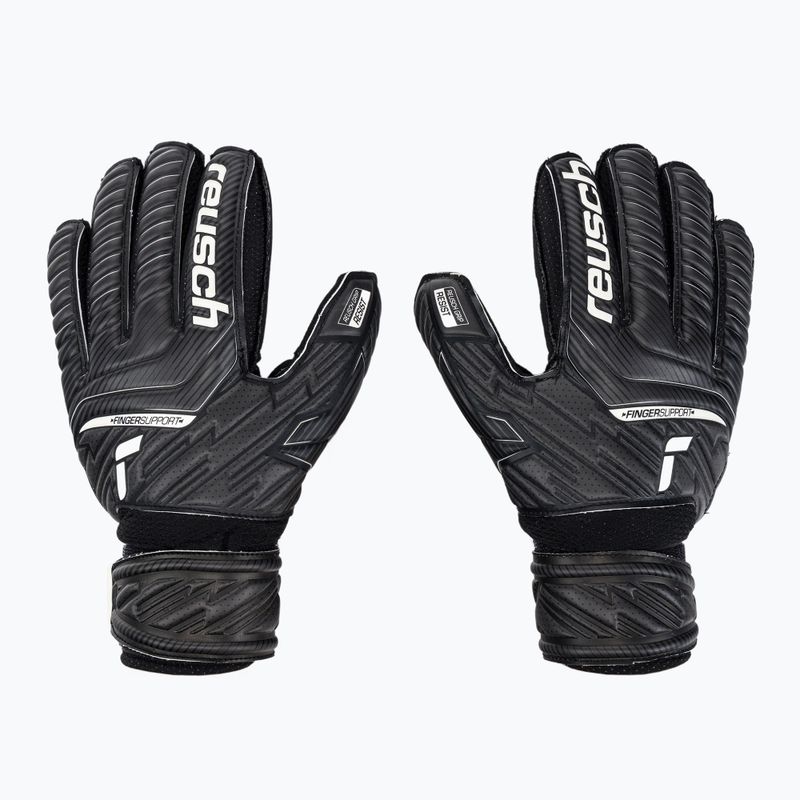 Reusch Attrakt Resist Finger Support Junior dětské brankářské rukavice černé 5272610