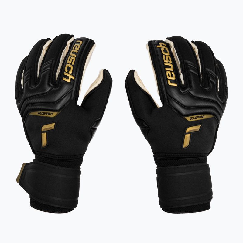 Reusch Attrakt Gold X GluePrint Ortho-Tec brankářské rukavice černé 5270970