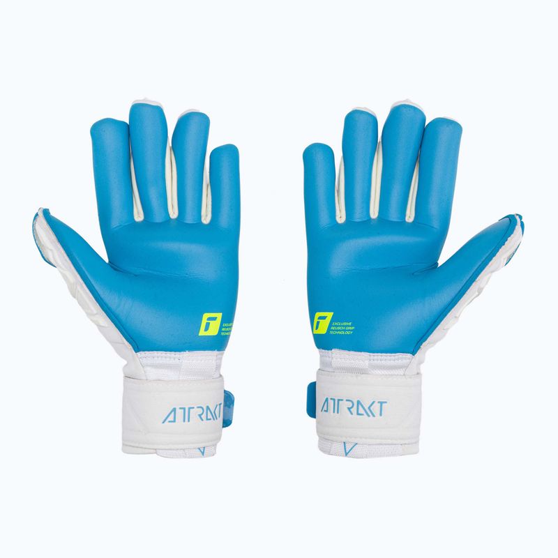 Reusch Attrakt Freegel Aqua Větruodolné brankářské rukavice bílé 5270459 3