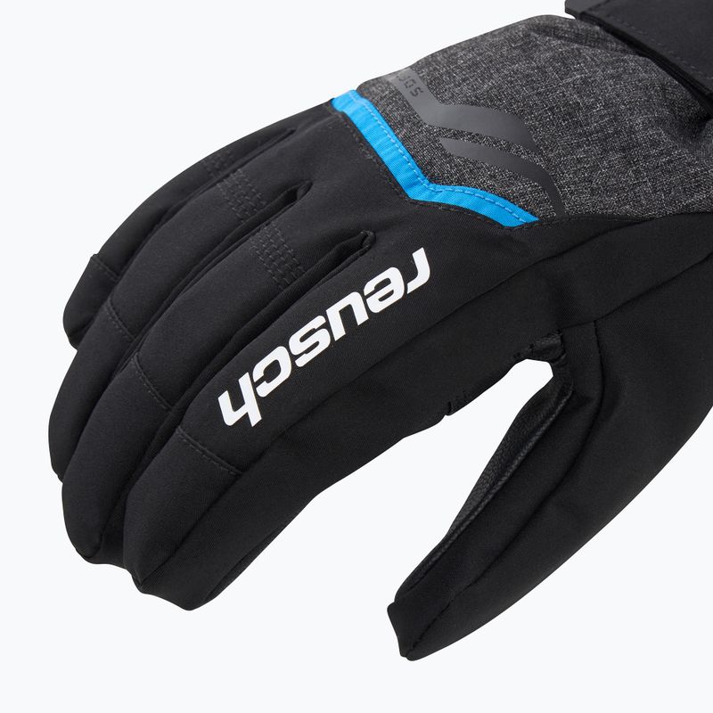 Lyžařské rukavice Reusch Primus R-Tex XT black melange/safety yellow/brilliant blue 4