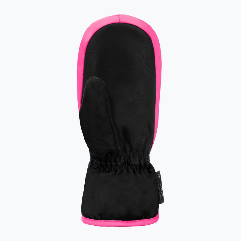Dětské lyžařské rukavice Reusch Ben Mitten black/ knockout pink 3