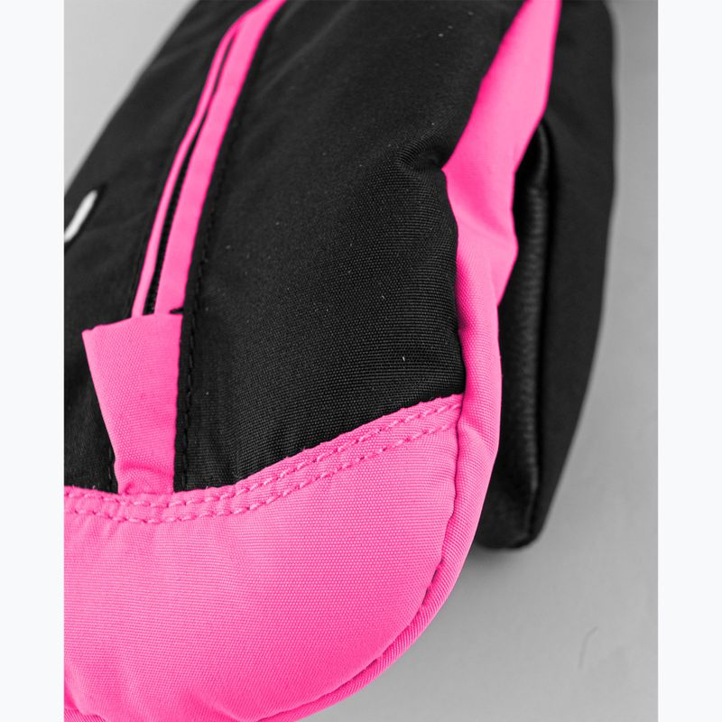 Dětské lyžařské rukavice Reusch Ben Mitten black/ knockout pink 4