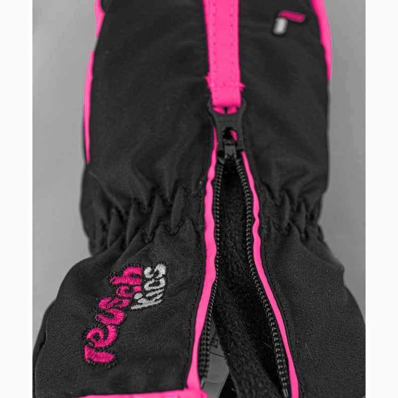 Dětské lyžařské rukavice Reusch Ben Mitten black/ knockout pink 5