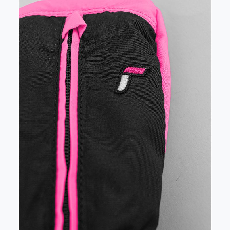 Dětské lyžařské rukavice Reusch Ben Mitten black/ knockout pink 6