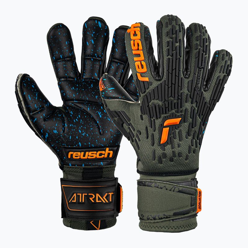 Brankářské rukavice Reusch Attrakt Freegel Fusion Ortho-Tec Goaliator zelené 5370090-5555 6
