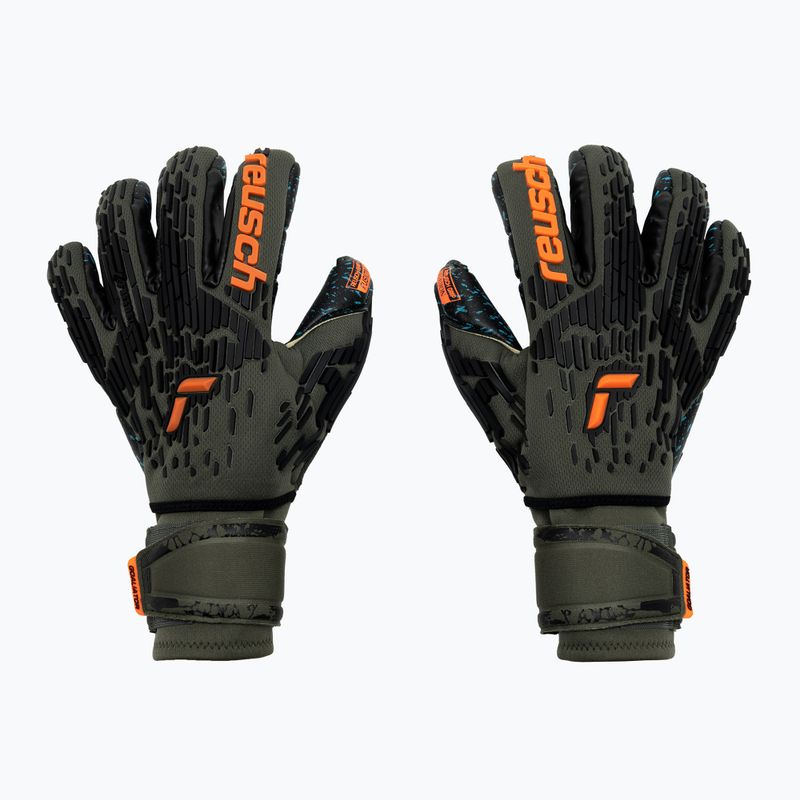 Brankářské rukavice Reusch Attrakt Freegel Fusion Ortho-Tec Goaliator zelené 5370090-5555