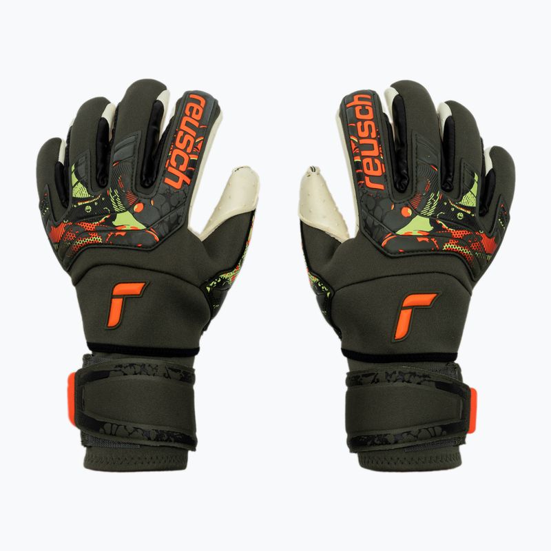 Brankářské rukavice Reusch Attrakt Speedbump Ortho-Tec zelené 5370078-5556
