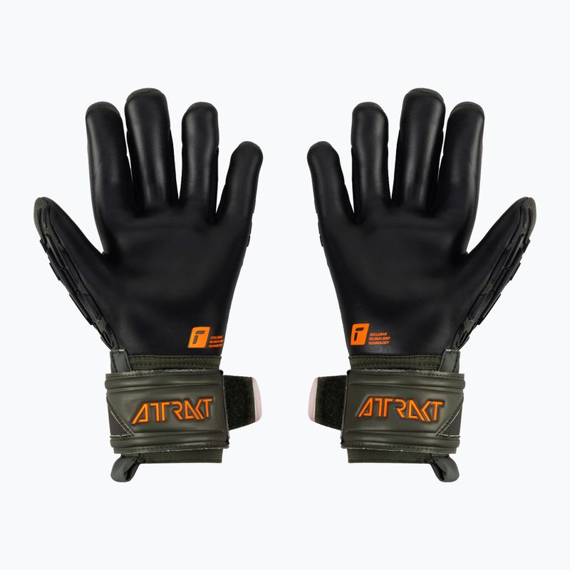Brankářské rukavice Reusch Attrakt Freegel Silver zeleno-oranžové 2