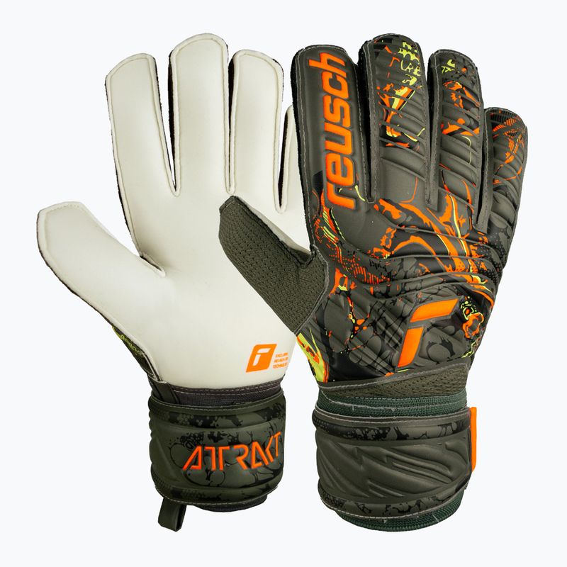Brankářské rukavice Reusch Attrakt Solid zelené 5370016-5556 4