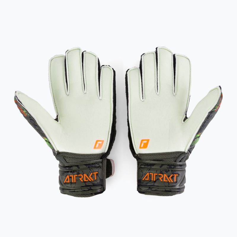 Dětské brankářské rukavice Reusch Attrakt Solid Finger Support Junior zelená 5372010-5556 2