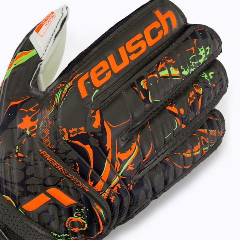 Dětské brankářské rukavice Reusch Attrakt Solid Finger Support Junior zelená 5372010-5556 3