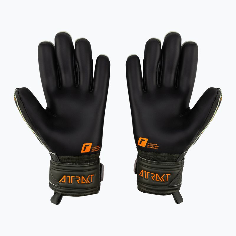 Brankářské rukavice Reusch Attrakt Gold X Junior zeleno-černé 5372055-5555 2