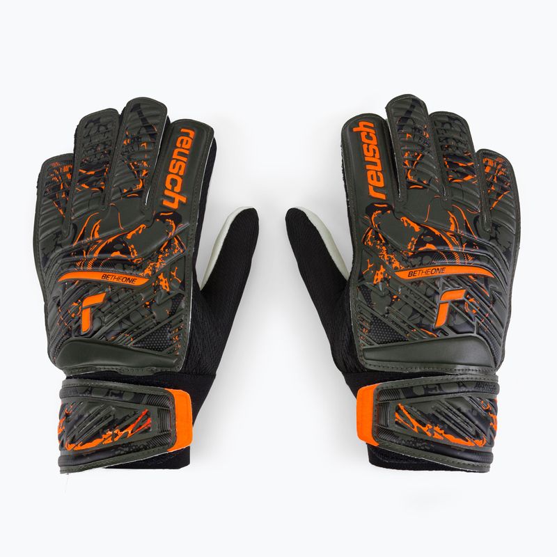 Dětské brankářské rukavice Reusch Attrakt Starter Solid Junior zelená 5372014-5556