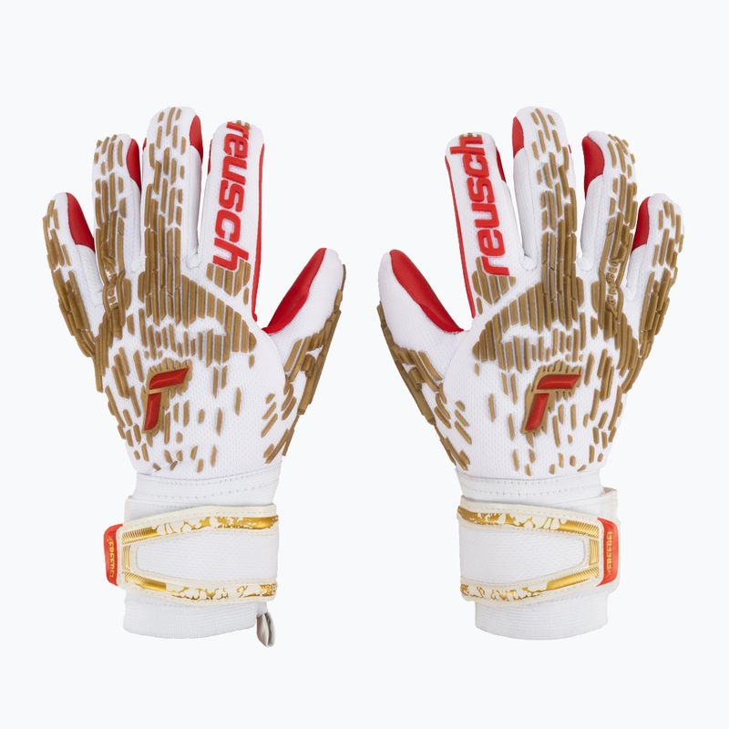 Reusch Attrakt Freegel Silver brankářské rukavice bílé 5370235-1011