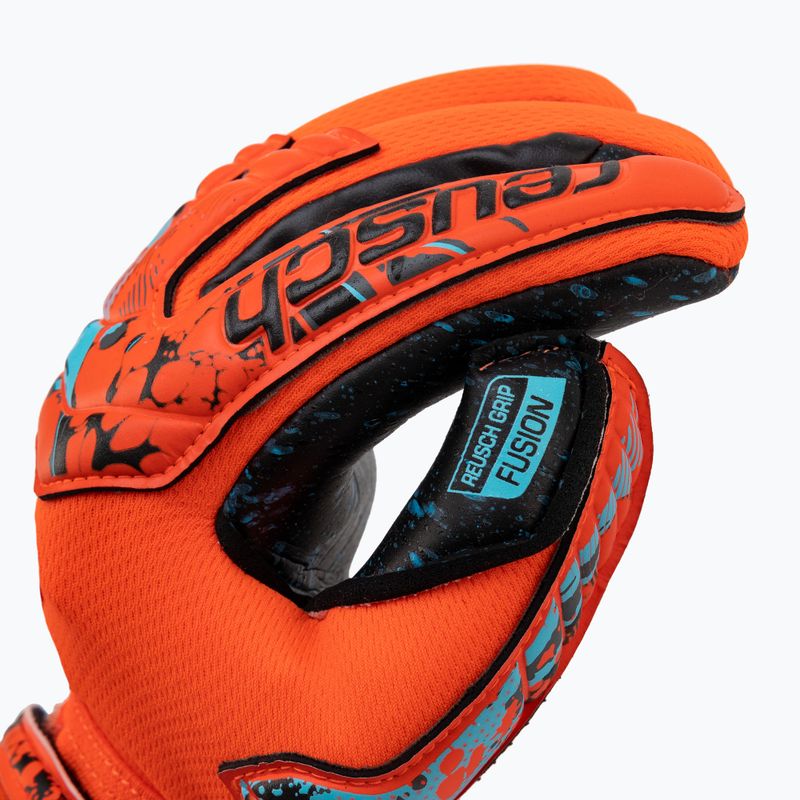 Dětské brankářské rukavice Reusch Attrakt Fusion Finger Support Guardian Junior červené 5372940-3333 3