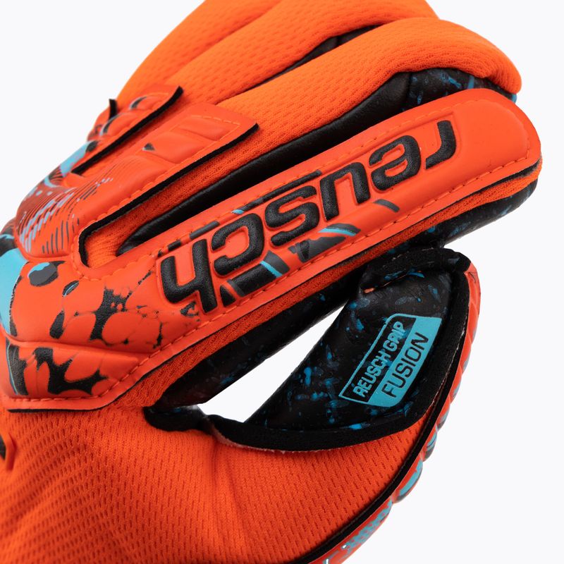 Dětské brankářské rukavice Reusch Attrakt Fusion Guardian Junior červené 5372945-3333 3