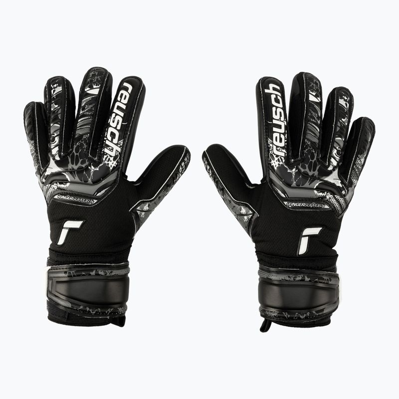 Reusch Attrakt Infinity Finger Support Junior dětské brankářské rukavice černé 5372720-7700