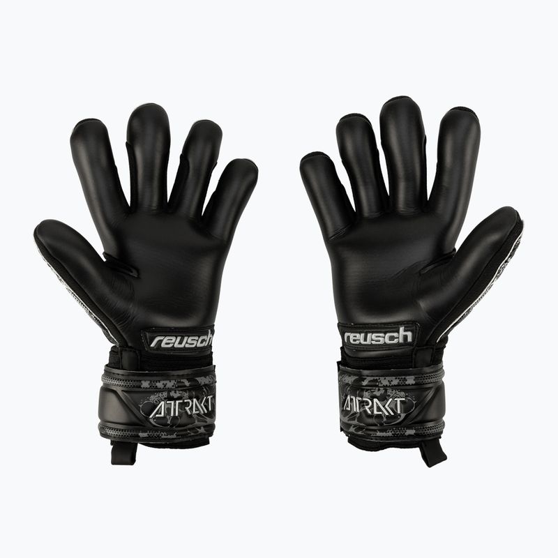 Reusch Attrakt Infinity Finger Support Junior dětské brankářské rukavice černé 5372720-7700 2