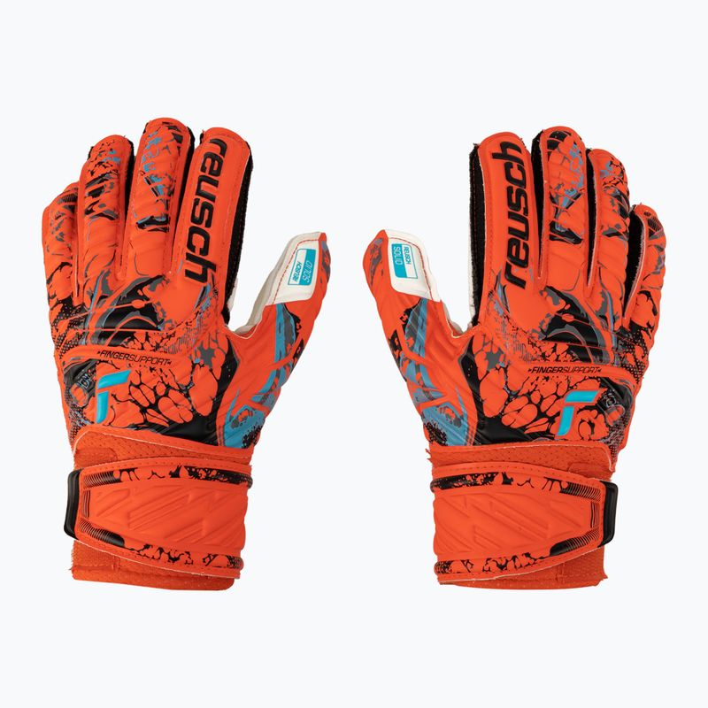 Reusch Attrakt Solid Finger Support Junior dětské brankářské rukavice červené 5372510-3334