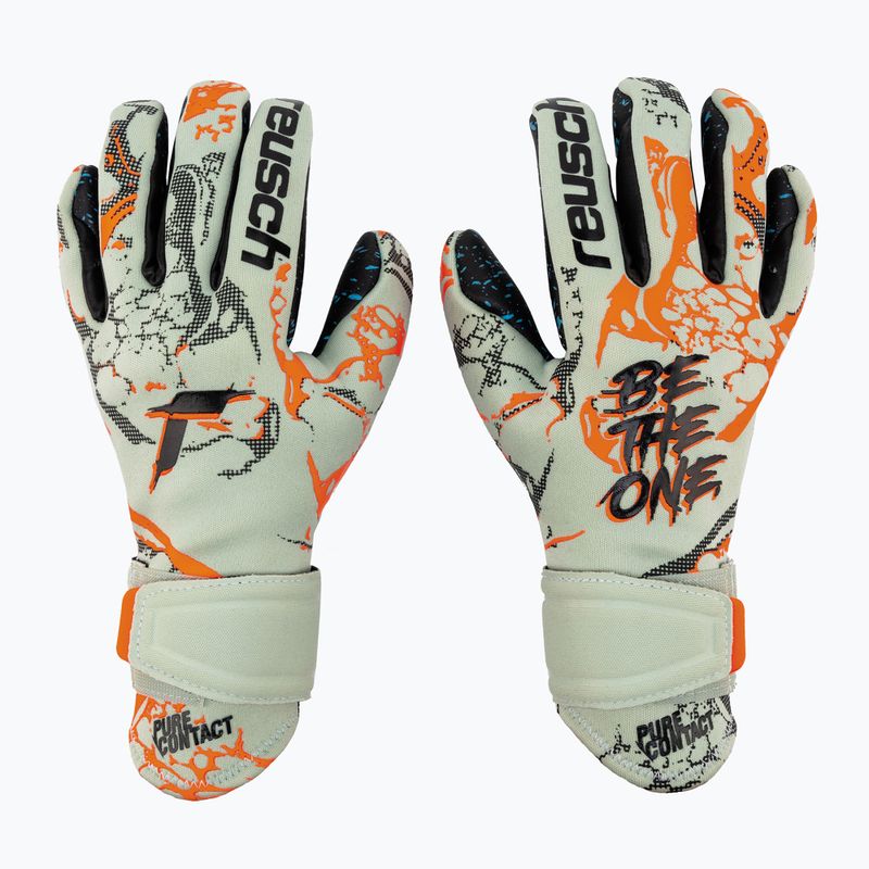 Dětské brankářské rukavice Reusch Pure Contact Fusion Junior zelené 5372900-5444