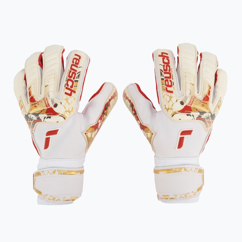 Reusch Attrakt Gold X GluePrint brankářské rukavice bílé 5370975-1011