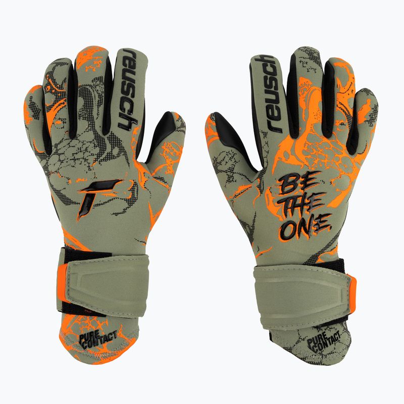 Dětské brankářské rukavice Reusch Pure Contact Gold Junior zelené 5372100-5444