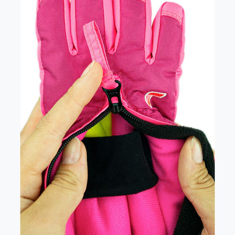 Dětské lyžařské rukavice Reusch Tom fuchs purp/knockout pink 6