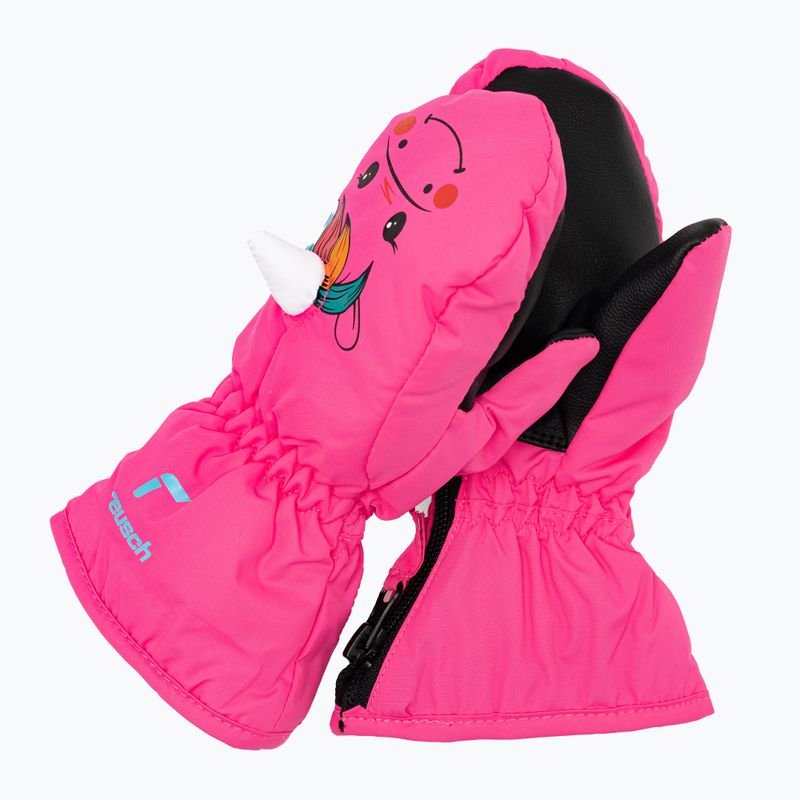 Dětské lyžařské rukavice Reusch Sweety Mitten pink unicorn