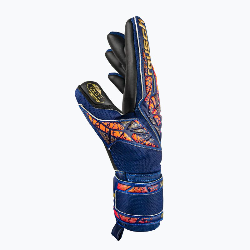 Dětské brankářské rukavice  Reusch Attrakt Gold X Junior premium blue/gold/black 4