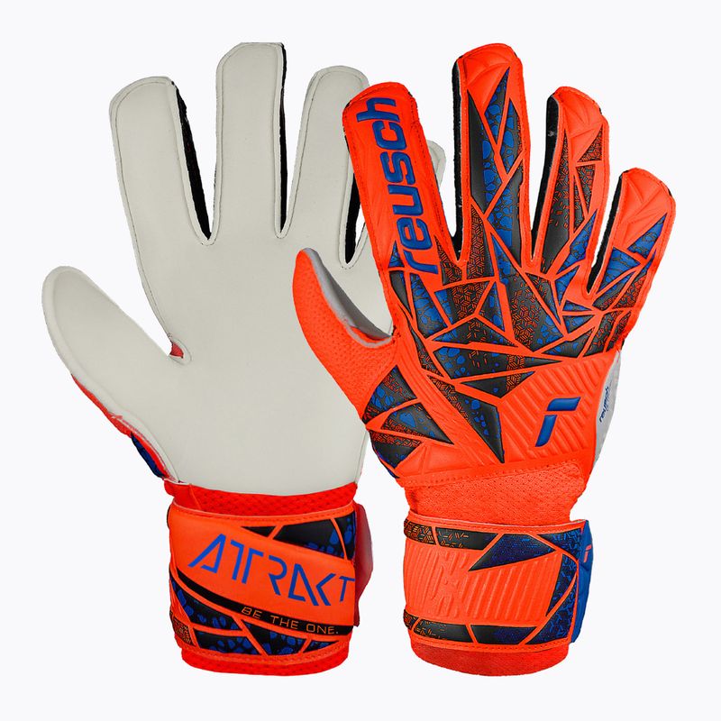 Dětské brankářské rukavice  Reusch Attrakt Solid Junior hyper orng/elec blue