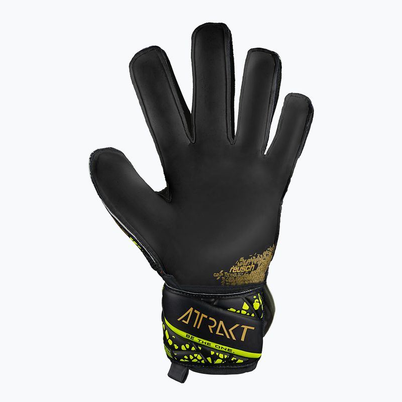 Brankářské rukavice Reusch Attrakt Infinity Finger Support black/gold/yellow/black 3