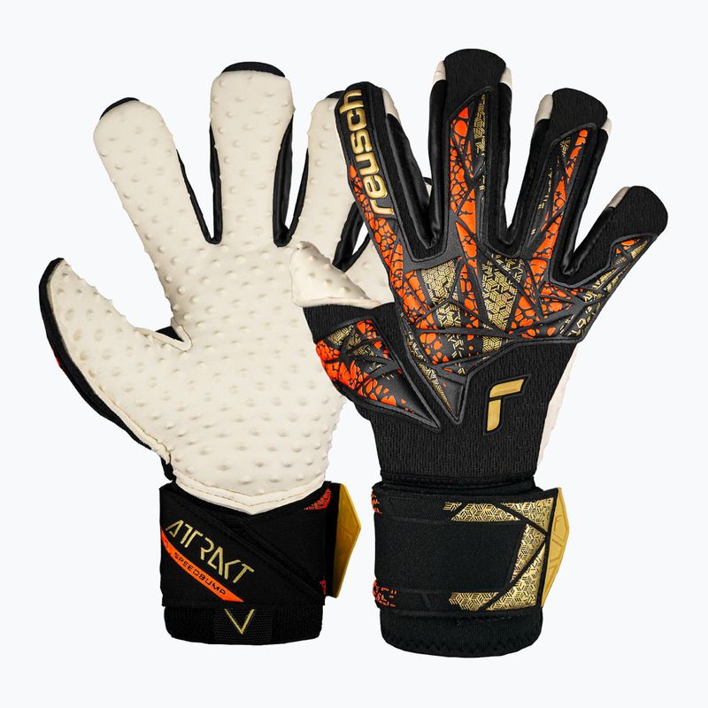 Brankářské rukavice  Reusch Attrakt SpeedBump Ortho-Tec black/gold/orange