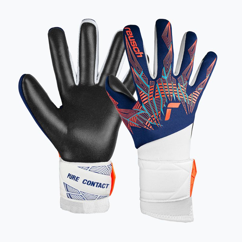 Brankářské rukavice  Reusch Pure Contact Silver premium blue/electric orange/black