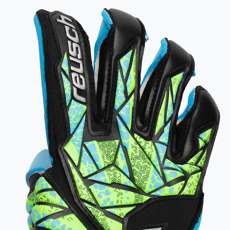Brankářské rukavice  Reusch Attrakt Aqua Evolution black/fluo lime/aqua 4