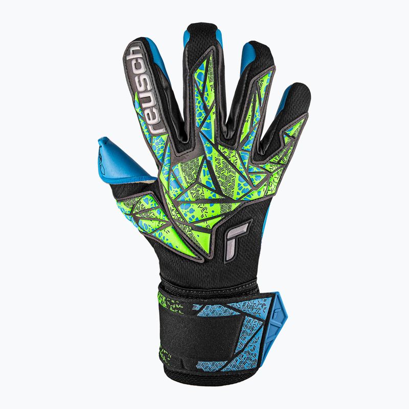 Brankářské rukavice  Reusch Attrakt Aqua black/fluo lime/aqua 5