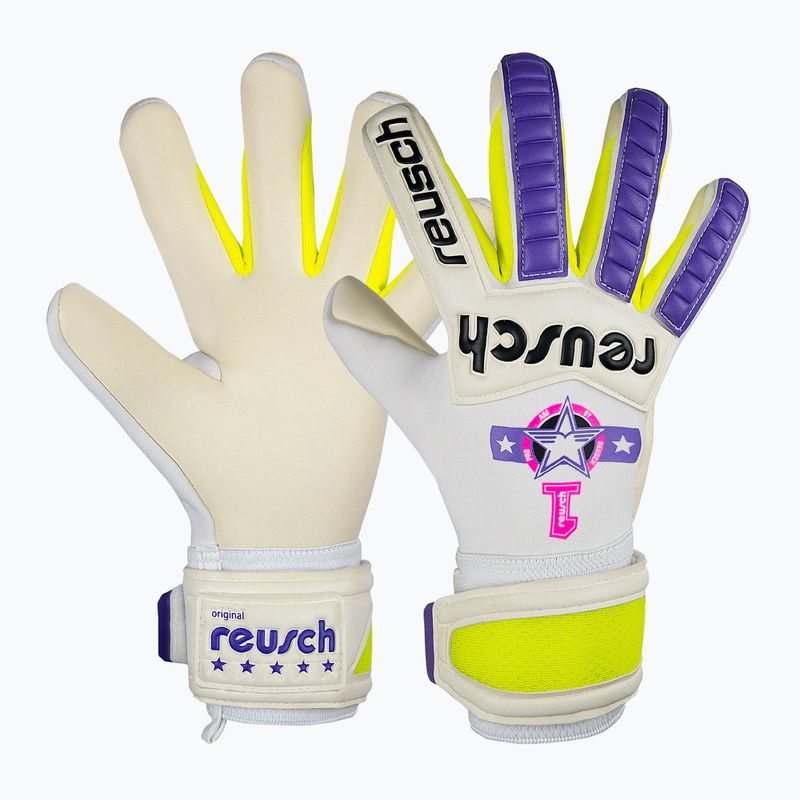 Brankářské rukavice Reusch Legacy Pro Am Gold X bílá/fialová