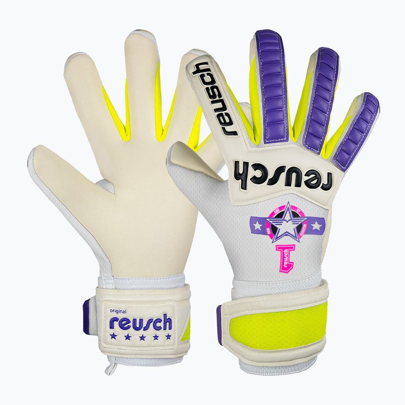 Brankářské rukavice Reusch Legacy Pro Am Silver bílá/fialová