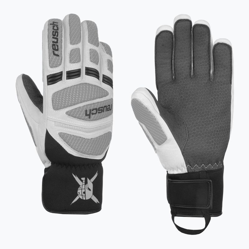 Pánské lyžařské rukavice Reusch Worldcup Warrior DG white/glacier