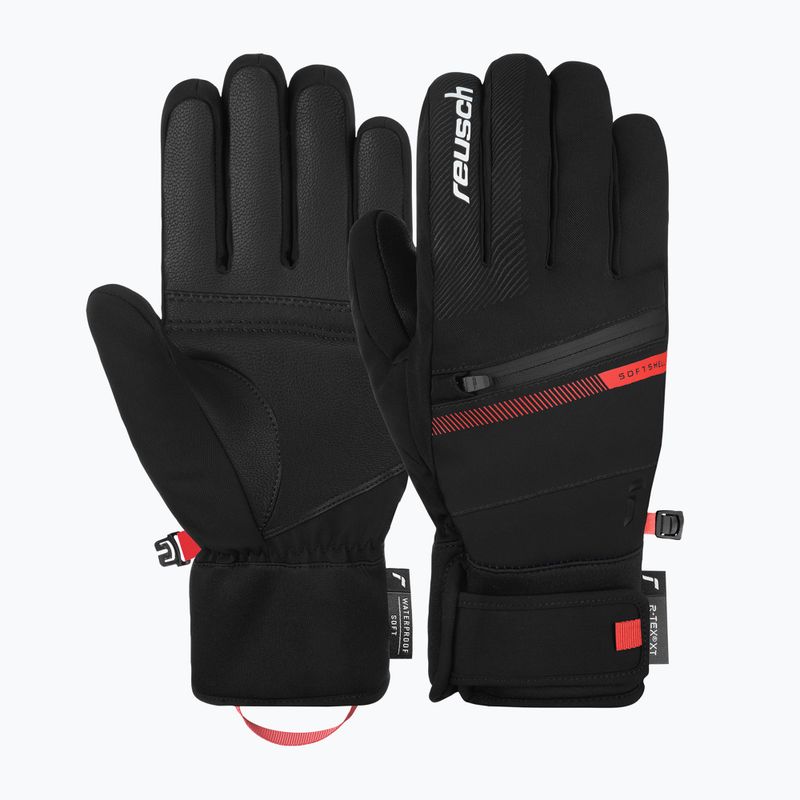 Lyžařské rukavice Reusch Steve R-Tex XT 7809 black/fluo red