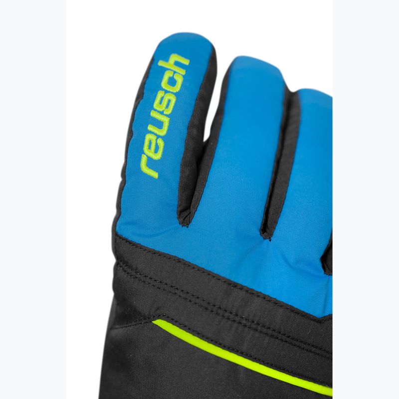 Dětské lyžařské rukavice Reusch Alan Junior black/brilliant blue/safety yellow 4