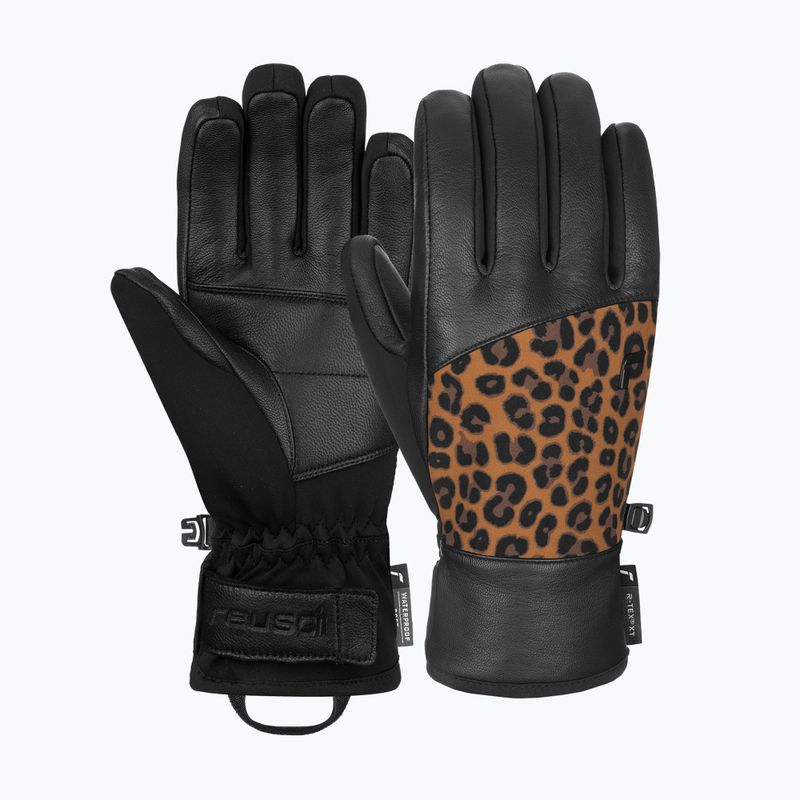 Dámské lyžařské rukavice  Reusch Beatrix R-Tex XT black/brown leopard 6