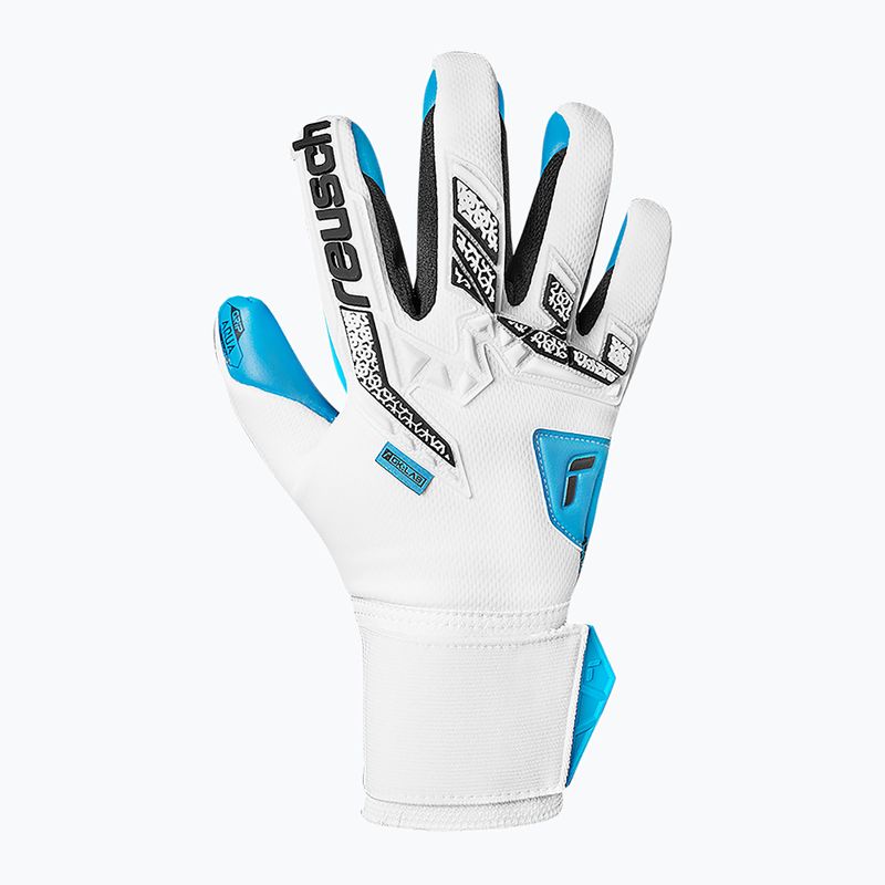 Brankářské rukavice Reusch Attrakt Freegel Aqua white/black/aqua blue 2